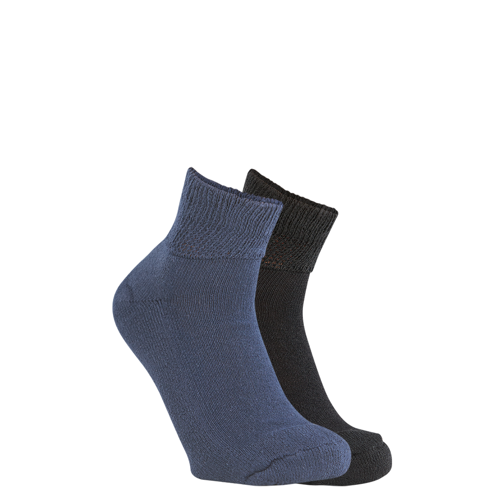 2 Pair Men's Circulatory - Diabetic Quarter Ankle Socks